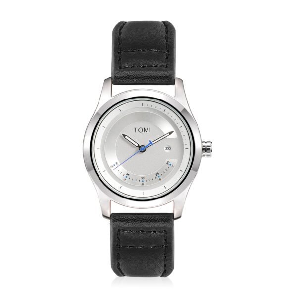 TOMI Classic Analog Wrist Watch – Modern Minimalist Design with Leather Strap - Image 2