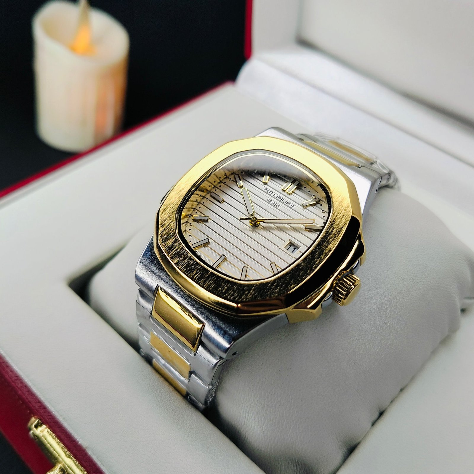 Patek Philippe Stainless Steel & Gold Watch - Classic Luxury Design - Classic Luxury Design