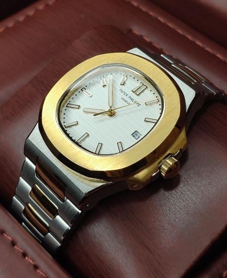Patek Philippe Stainless Steel & Gold Watch - Classic Luxury Design - Classic Luxury Design - Image 3
